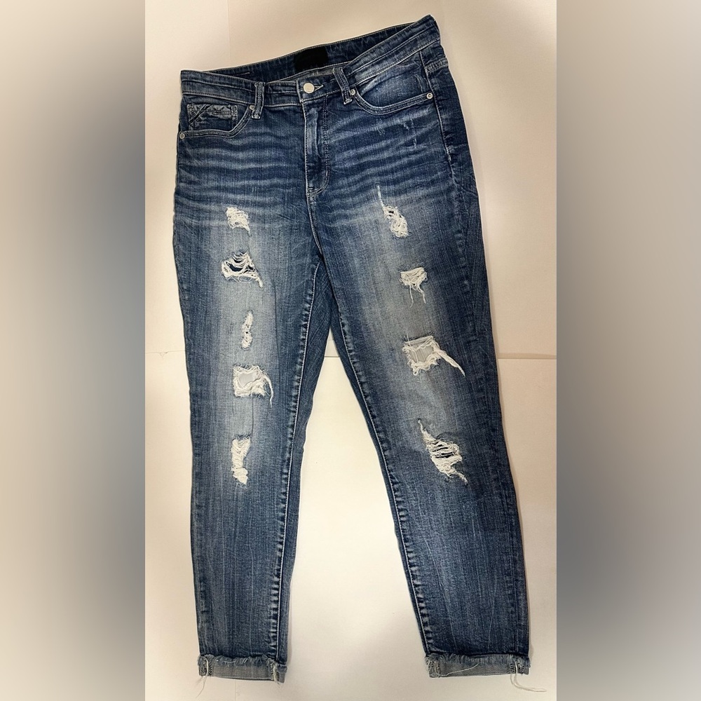Buckle Black Fit‎ No. 75 Ankle Skinny High-Rise Jeans Women’s Size 29 Distressed